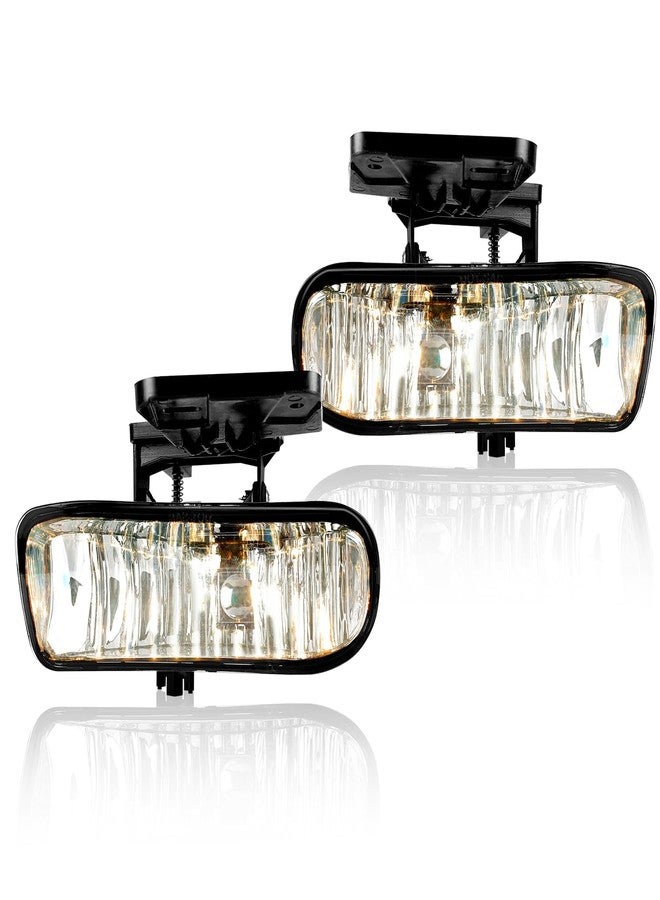 Boxlight Fog Lights Fit For 2000 2001 2002 2003 2004 2005 2006 GMC Yukon Pickup Truck / 1999 2000 2001 2002 GMC Sierra, A Pair Of Fog Lamps With Housing And Smoked Lens - Image 4