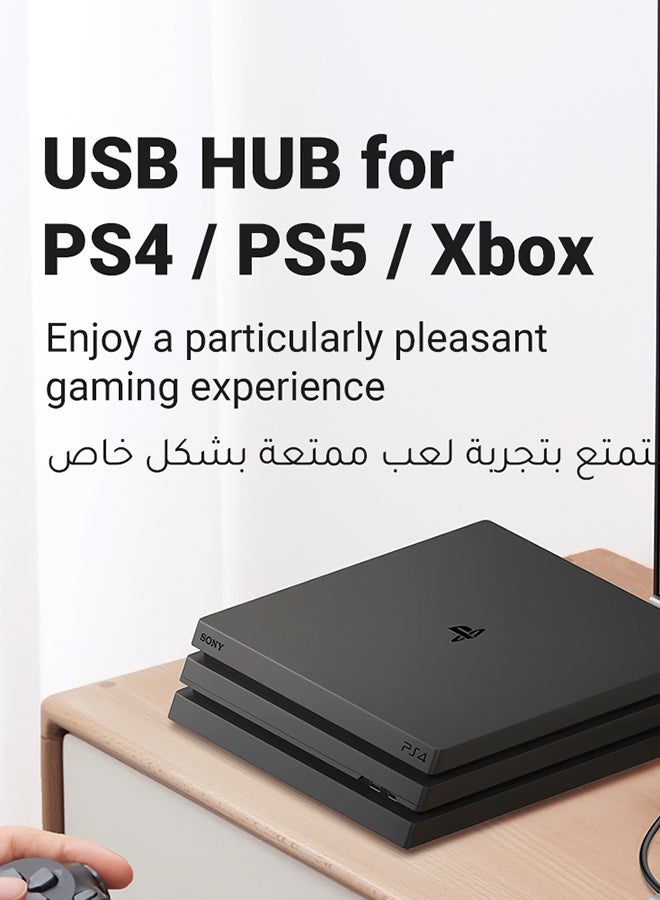 Ugreen USB Hub 4 Port USB 3.0 Ultra Slim Data Hub USB 3.0 Splitter Aluminum Multiple USB Extension Dock Compatible for MacBook Mac Pro Mini iMac Surface Pro XPS PS5 PC USB Flash Drive Mobile HDD - Image 5