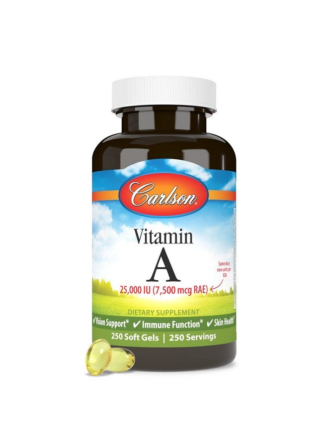 Carlson Vitamin A - 25,000 IU (250 Softgels) - Image 5
