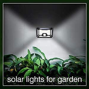 NOBILEA Motion Sensor Light 4 Side Bright Light with Dim Mode Security Lamp for Garden Outdoor Deck Garage Lamp Bright Solar Wireless Security Motion Sensor Light 100 Led Black - Image 2