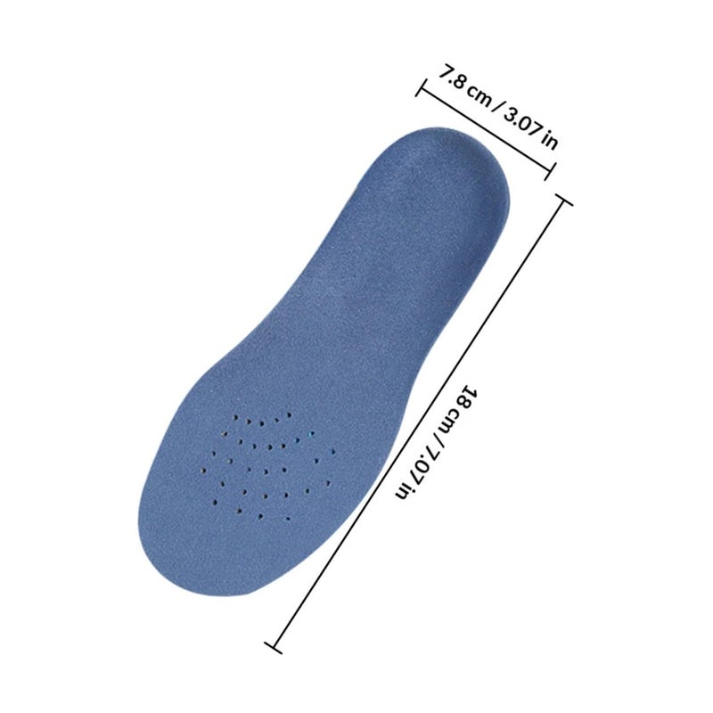 Arch Support Insoles For Flat Feet Correction Breathable Anti Odor Foot Cushions Camouflage Blue Velour Size 29 31 For Boys - Image 3