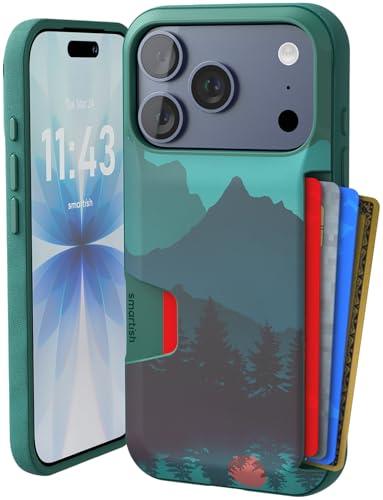 Smartish iPhone 17 Pro Wallet Case Wallet Slayer Vol 1 Slim Protective Credit Card Holder Drop Tested Hidden Credit Card Slot Cover for Apple iPhone 17 Pro Moving Mountains - Image 1