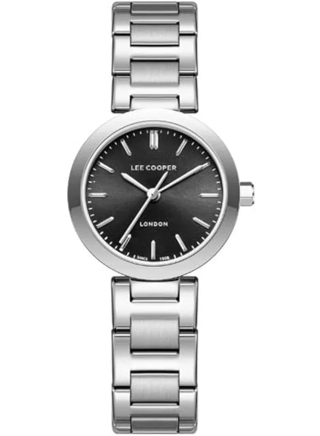 لي كوبر LEE COOPER Women's VJ21C1 Movement Watch, Analog Display and Metal Strap - LC08032.350, Black