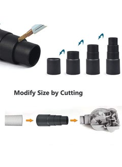 Peachjoy 4 Pcs Vacuum Cleaner Hose Adapter, Sander Dust Extraction Hose Adaptor for Random Orbital Sander, Jigsaw, Circular Saw Reducer (25mm/30mm/34mm/42mm)  - Image 5