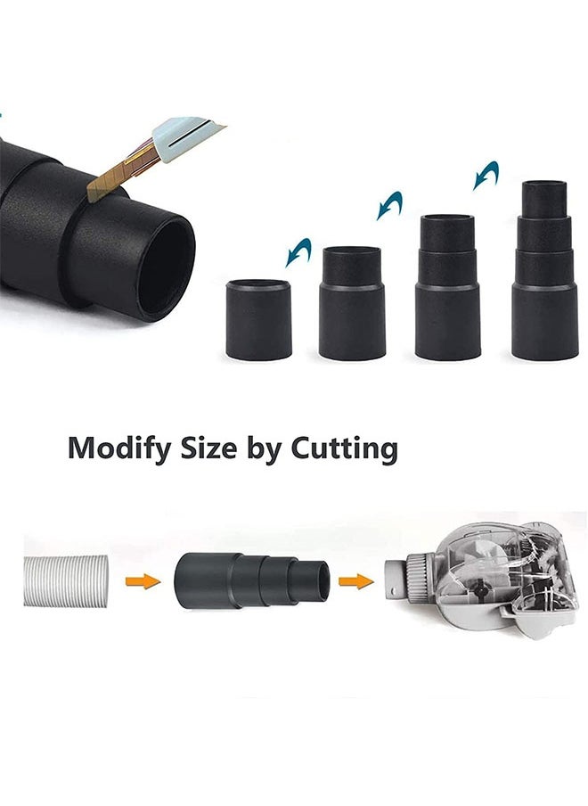 Peachjoy 4 Pcs Vacuum Cleaner Hose Adapter, Sander Dust Extraction Hose Adaptor for Random Orbital Sander, Jigsaw, Circular Saw Reducer (25mm/30mm/34mm/42mm)  - Image 5