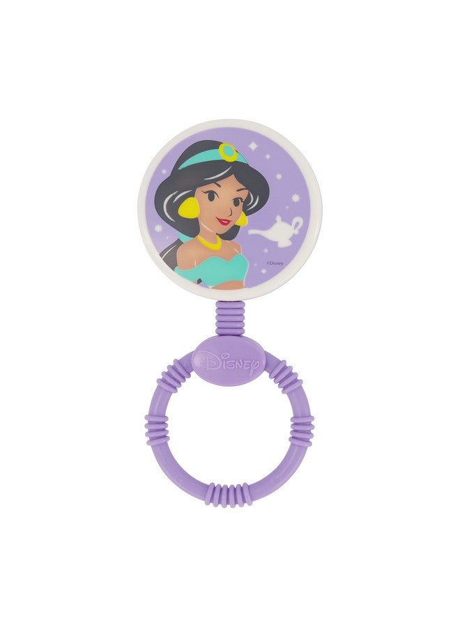 Disney 2 Pack Disney Princess Character Shape Rattle and Keyring Teether, Premium Toddler Birthday Toys, Infant Teething Toys, Great for Newborn Shower Gifts - Image 2