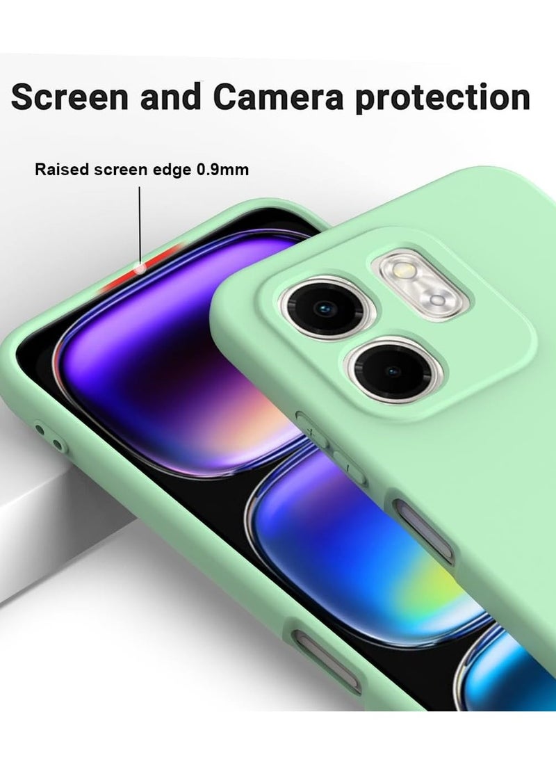 جنرال - الحالة المتوافقة مع Infinix Smart 9، حالة سيليكون سائل ناعمة من TPU مع طبقة حماية من الأقمشة الميكروفيبر، غلاف مضاد للبصمات ومضاد للصدمات مع شريط غلاف حمل. - Image 1