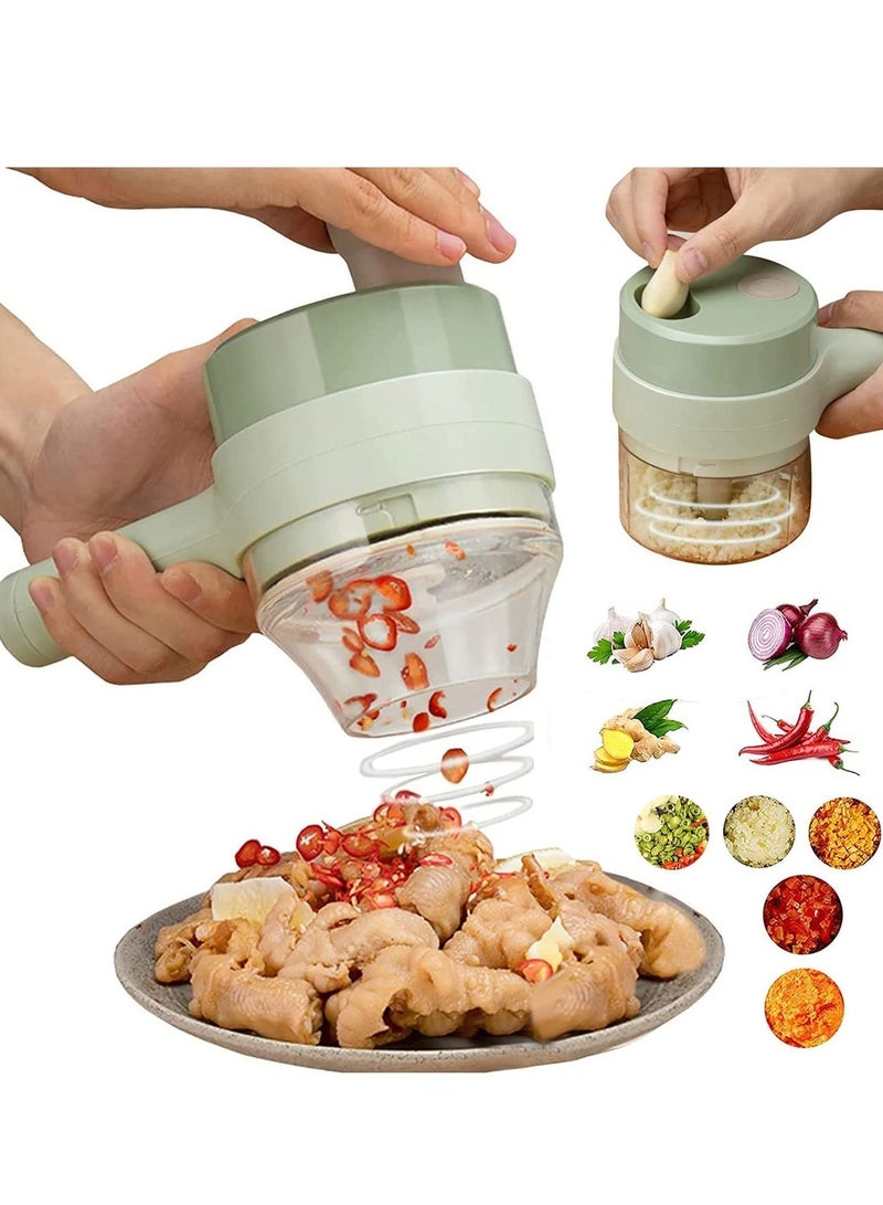 ELTRAZONE 4 in 1 Handheld Electric Food Chopper Wireless Vegetable Cutter Set - Image 1