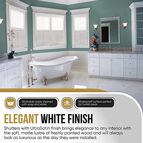 SUNCRAFT SHUTTERS-Plantation Shutters-Interior-Window COVERINGS-Custom Made in 10 Days- DIY Install -Made in North America-Never Needs Painting -25 Year Warranty-Traditional Front TILT Rod - Image 4