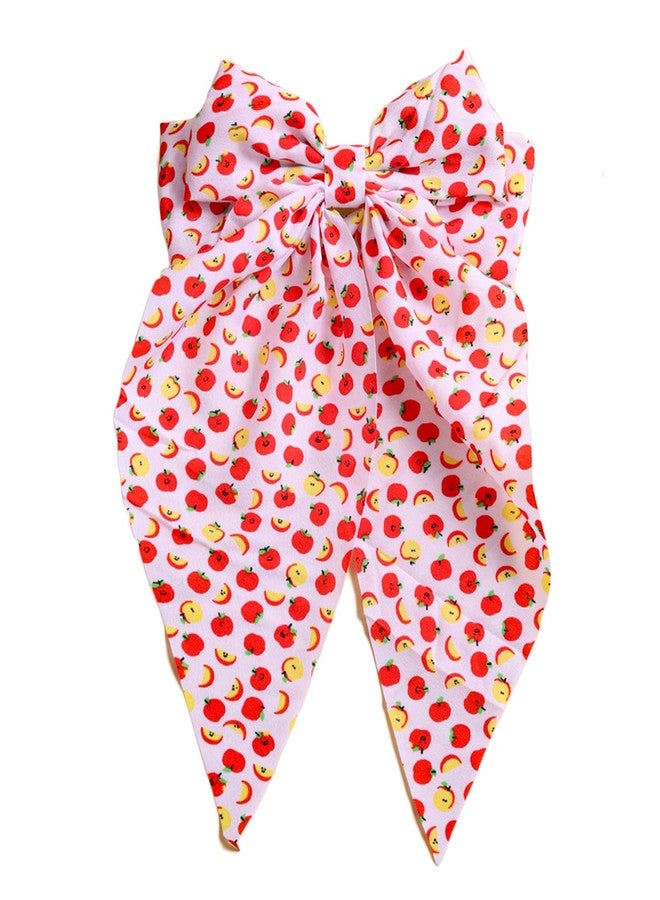 BBTDIN Apple Print Headband Turban Girls Fruits Apple Hair Band Red Apple Pattern Headwear BW88 (Hair Scarves Bow, Free Size) - Image 1