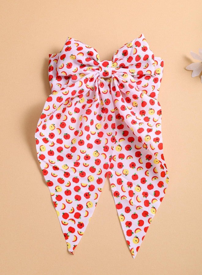BBTDIN Apple Print Headband Turban Girls Fruits Apple Hair Band Red Apple Pattern Headwear BW88 (Hair Scarves Bow, Free Size) - Image 2