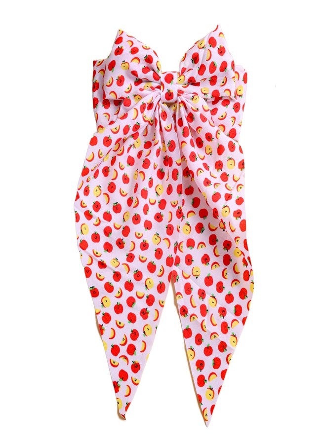 BBTDIN Apple Print Headband Turban Girls Fruits Apple Hair Band Red Apple Pattern Headwear BW88 (Hair Scarves Bow, Free Size) - Image 3