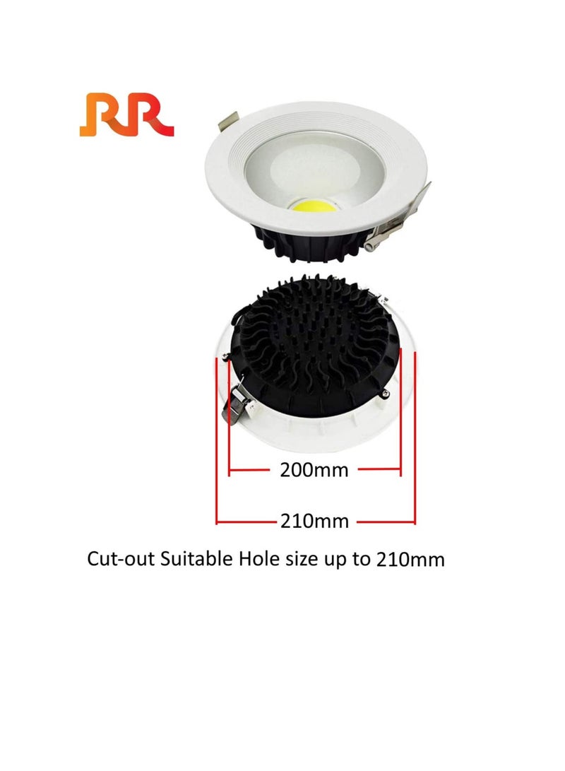 RR Lighting LED Ceiling Down Lights COB Concealed, 230VAC Indoor Round Energy Saving 80 Lumen/per Watts, Soft Light with No UV | Suitable for Home Dining, Living, Office (Warm White 2700K - 30W) - Image 2