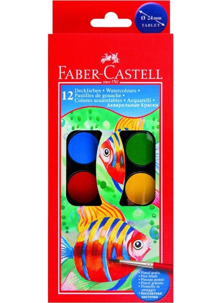 Faber Castell 12 Pcs Watercolor