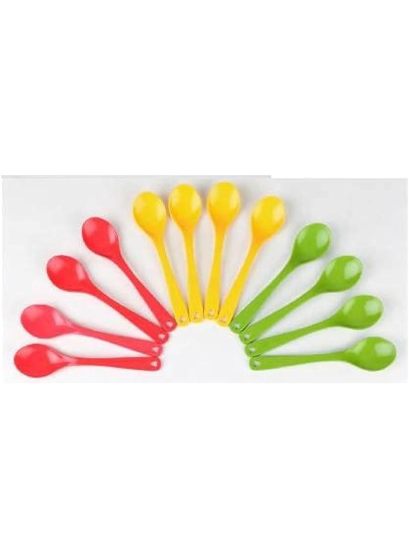 12-piece multi-colored small baby spoon set - Image 1