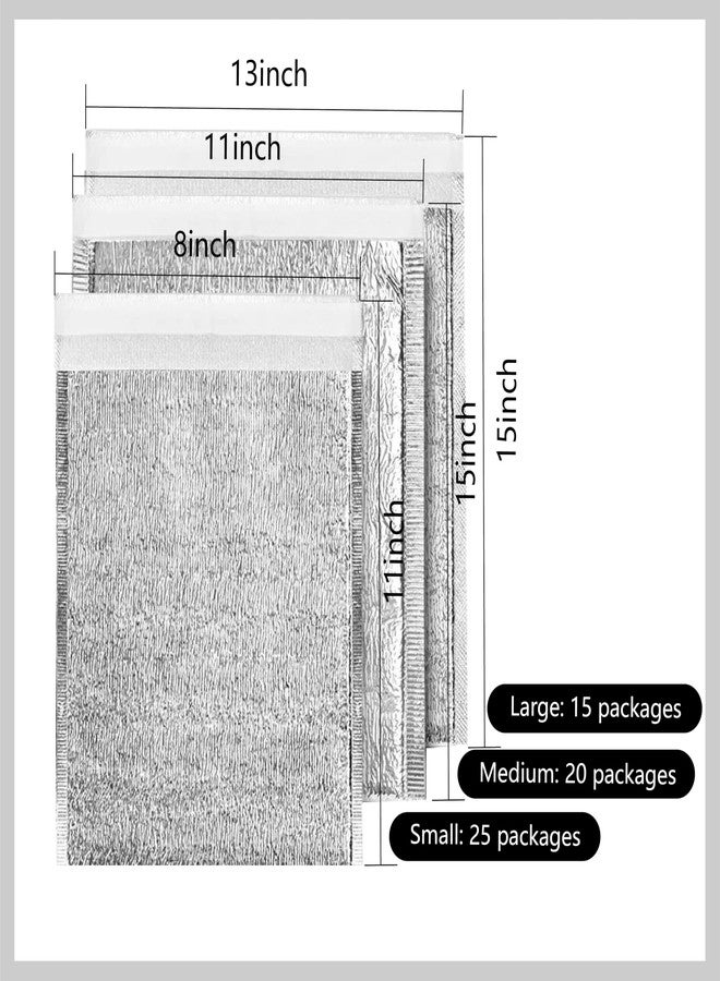 Smilco Reusable Insulation Bags Thermal Box Liners Metalized Liners Lunch Food Box Shopping Bag Insulated Lining Waterproof Insulation Package (25 Pack/ 8 In x 11 In) - Image 5
