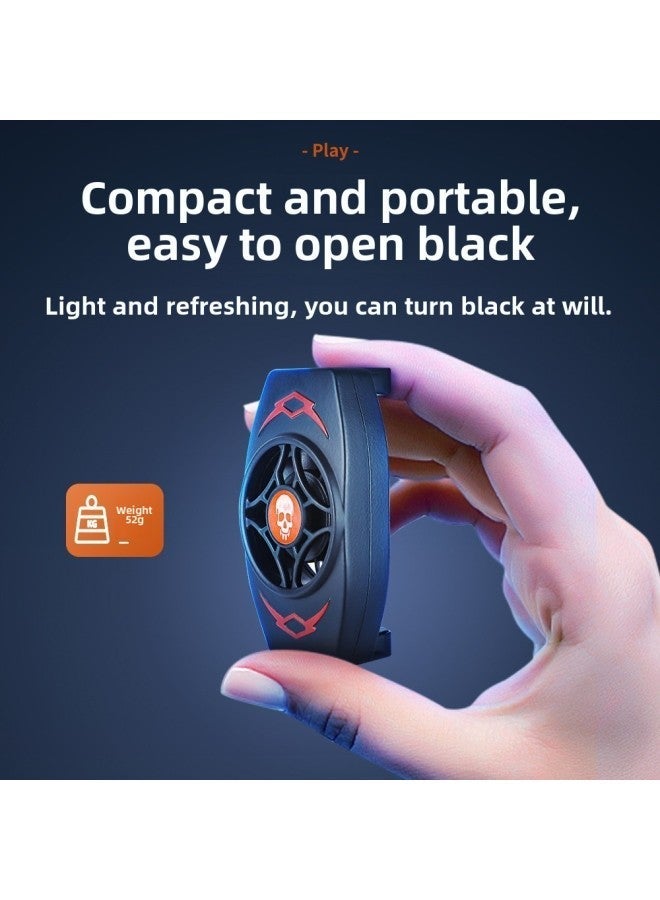 X16 Low-cost Air-cooled Mobile Phone Radiator Mute Heat Dissipation Cool Lamp Effect Chicken Cooler-Color:S10 Connection  - Image 4
