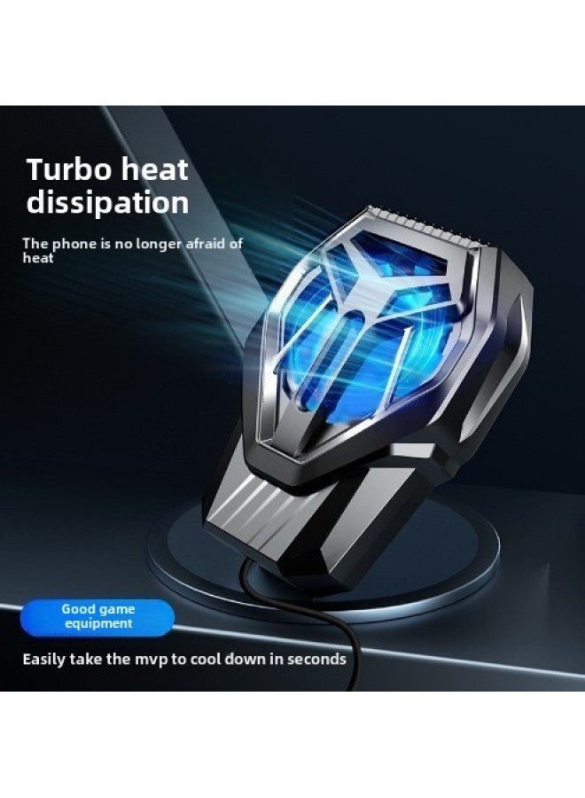 X16 Low-cost Air-cooled Mobile Phone Radiator Mute Heat Dissipation Cool Lamp Effect Chicken Cooler-Color:S10 Connection  - Image 1
