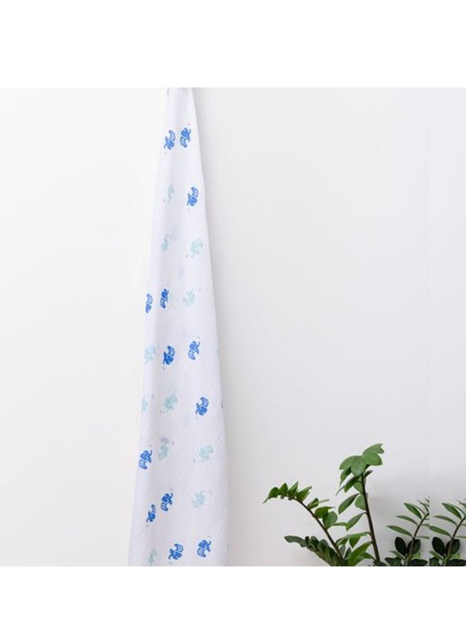 Anvi Baby Anvi Baby 100% Organic Cotton Muslin Swaddle Wrap-Tusker Tales  - Image 4