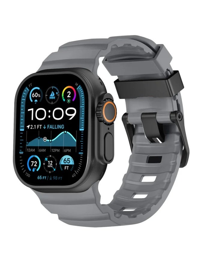 ACLIX Rocky Peak Band Compatible with Apple Watch for Men Women Ultra 3 | 2 | 1, 49mm/45mm/44mm/42mm Rugged Silicone Sport Strap for iWatch Series 11/10/9/8/7/6/5/4/3/2/1, Ultimate Powerful Watch Strap - Image 1