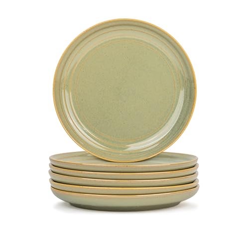 Shay Quarter Plates Set of 6, Pista | Glossy Finish | Ceramic Snack Plates | Snacks Plates Set of 6 | Dessert Plates | Snack Plate | Small Plates (Quarter Plate, Pista) - Image 1