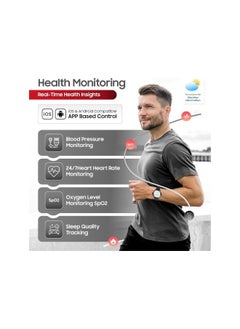 SWISS MILITARY Swiss Military DOM6 Smartwatch 1.43" AMOLED, Bluetooth Calling, Multi Language, Health & Sports Tracking, Wireless Charging, 7 Days Battery, IP67, iOS/Android Compatible, Gun Metal Frame & Strap  - Image 4
