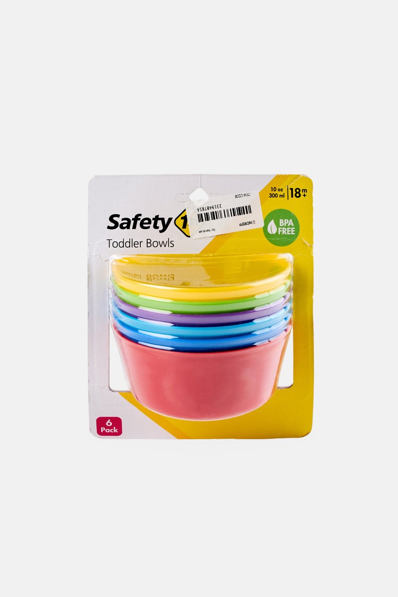 Safety 1st Toddlers 6 Pcs Melamine Bowls 300ml, Multicolor - Image 1