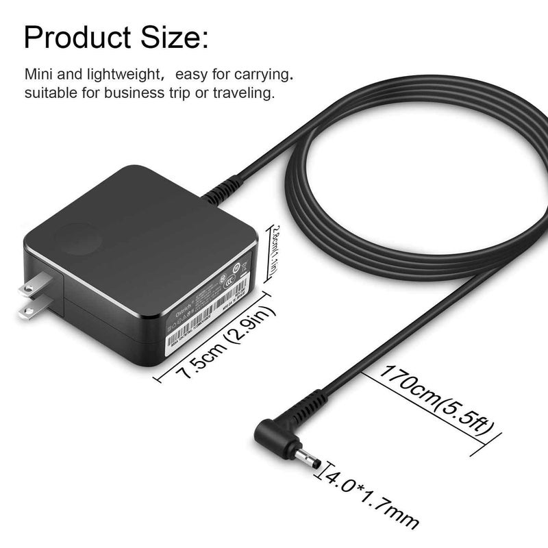 Ostrich Charger Compatible with Lenovo Laptop Computer 65W 45W Round Tip Power Supply AC Adapter - Image 5