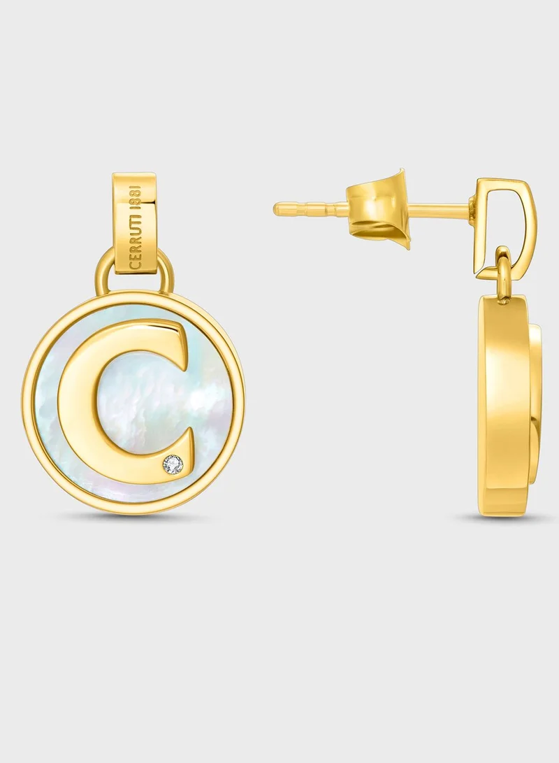 Circulo  Mop Crystals Earrings