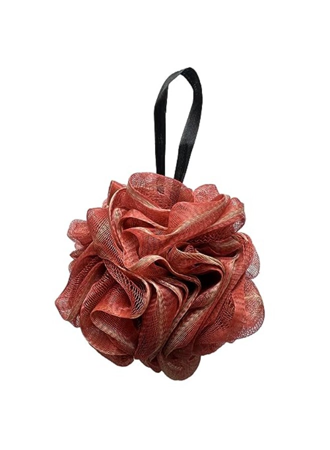 GXBTOPGO Large Exfoliating Loofah Puff Loufas Lofa Sponges Shower Loufah Loafas Shower Scrubby Bath Pouf Sponge for Body WineRed 50g - Image 1