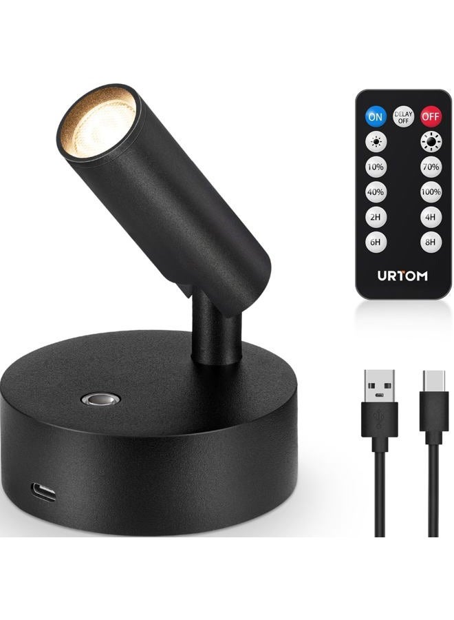 URTOM Battery Operated Wireless Spotlight Indoor with Remote Control - Image 1