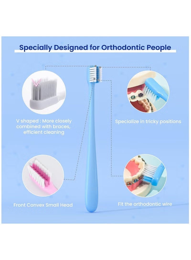 عبوتان من فرشاة أسنان تقويمية على شكل حرف V لأدوات العناية بالفم - Image 3