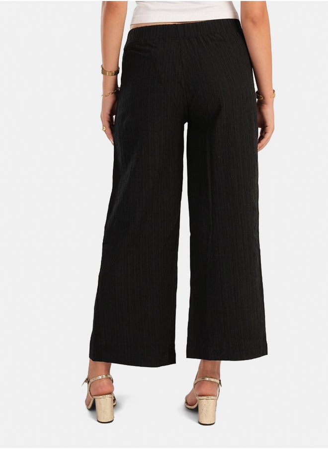 Carina - Self Pattern Linen Pants - Image 1