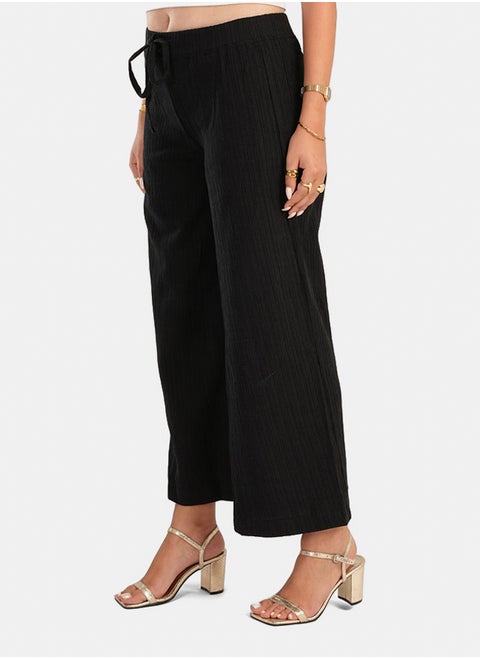Self Pattern Linen Pants