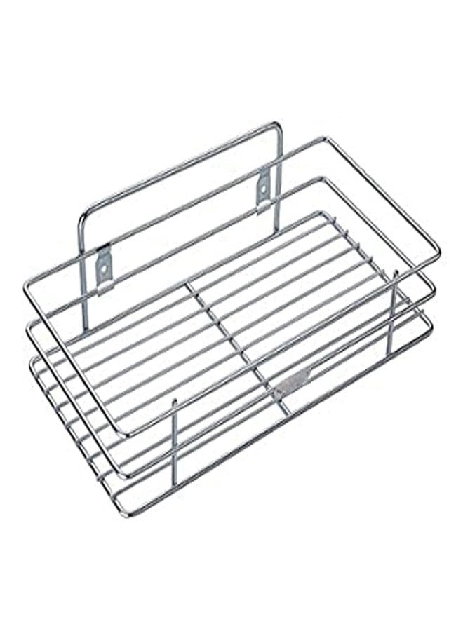 PRIMINI Wall Mounted Stainless Steel Kitchen Rack – Multipurpose Organizer Shelf for Kitchen, Bathroom & Office – Rust Proof Space Saving Stand for Containers, Toiletries & Utility - Image 1