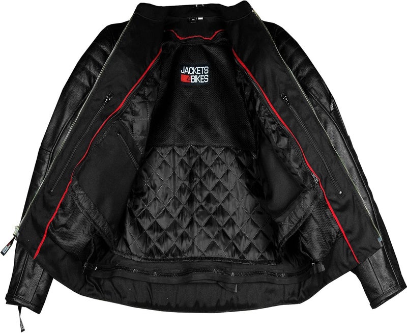 Jackets 4 Bikes Men's REVOLT Premium Buffalo Natural Leather Motorcycle Jacket with CE Armor - Image 2