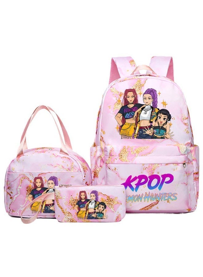 general حقيبة ظهر كيبوب: حقيبة أقلام وحقيبة غداء ثلاث قطع للرجال والنساء للترفيه والرياضة والسفر وحقائب مدرسية للطلاب - Image 1