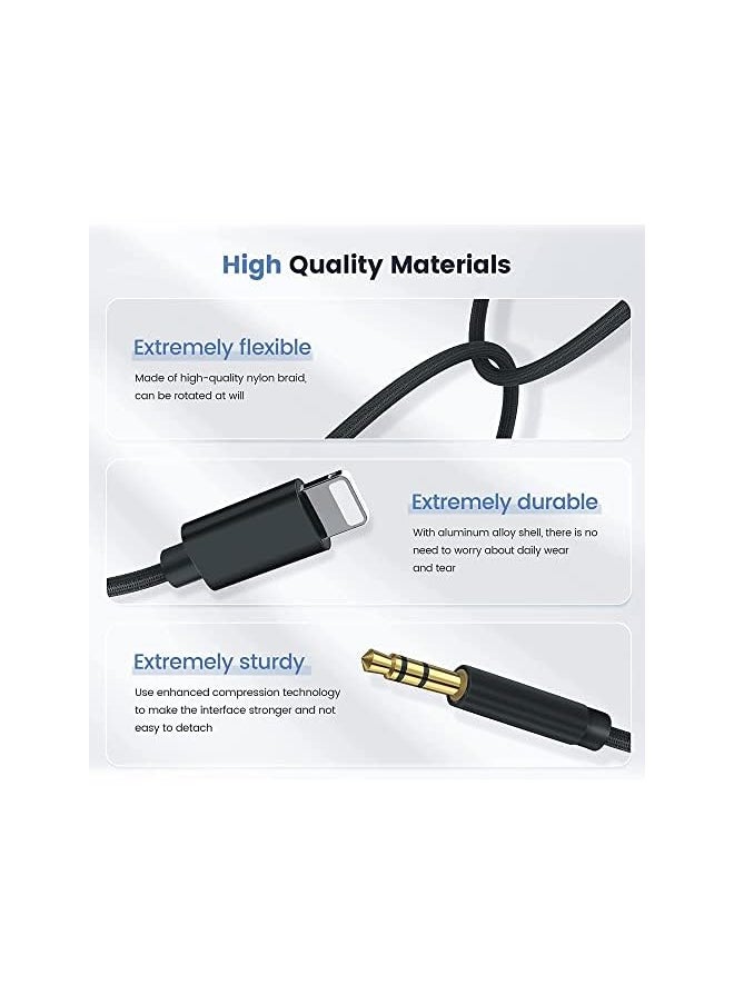 Sarwar - Aux Cord For Iphone 11 Pro, Lighting To 3.5Mm Aux Audio Cable Headphone Jack Adapter Compatible With Iphone 11/11 Pro/Xs/Xr/X 8 7 6 For Car Or Home Stereo Support Ios 13 - Image 1
