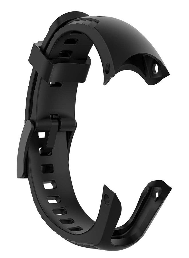 LOKEKE for Suunto 5 Replacement Wrist Band - Replacement Silicone Wrist Band Strap For Suunto 5(Silicone Black) - Image 1