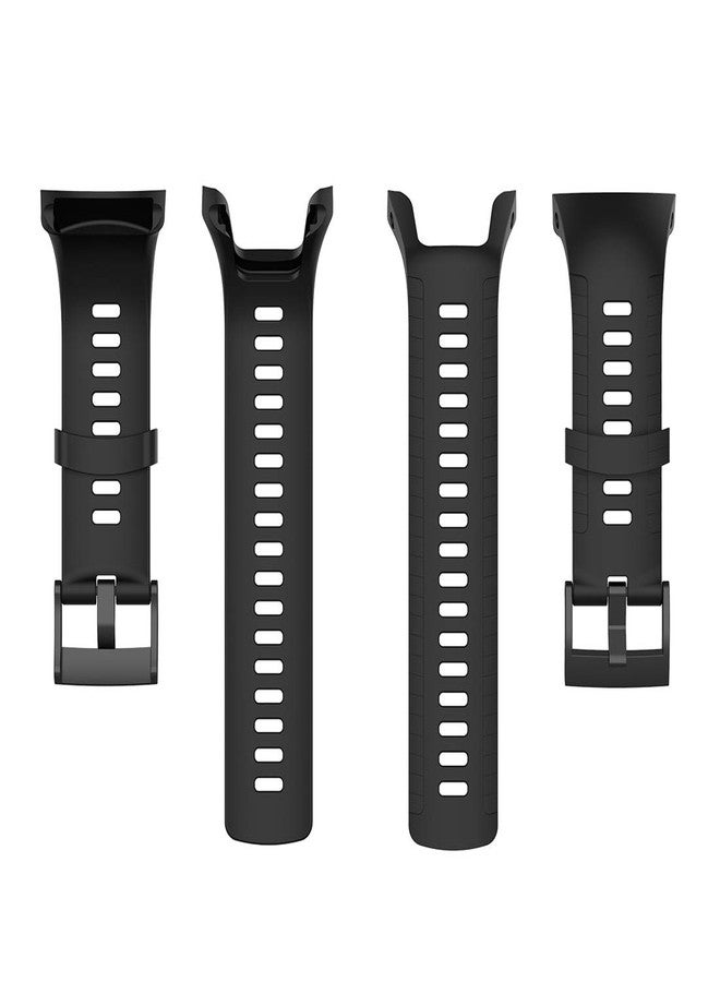 LOKEKE for Suunto 5 Replacement Wrist Band - Replacement Silicone Wrist Band Strap For Suunto 5(Silicone Black) - Image 3