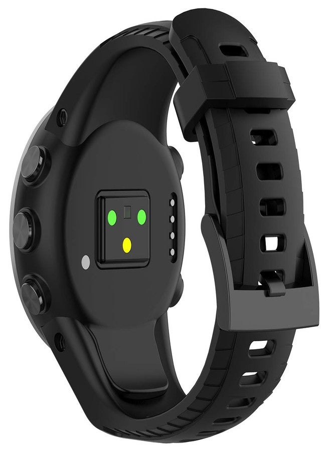 LOKEKE for Suunto 5 Replacement Wrist Band - Replacement Silicone Wrist Band Strap For Suunto 5(Silicone Black) - Image 4