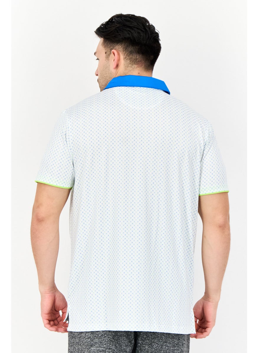 HEAD Men Sportswear Fit Short Sleeve Golf Polo Shirt, White  - Image 2