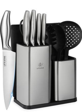 11PCS High Carbon Stainless Steel Multipurpose Knife Block Set Include Chef Knife Cleaver Santoku Knife Tools 1xCutting Board and Knife Sharpner - pzsku/Z3CBAD445060CC49EB2E1Z/45/_/1740461993/56617cd2-f038-4d84-a0d7-91c55a567cf5