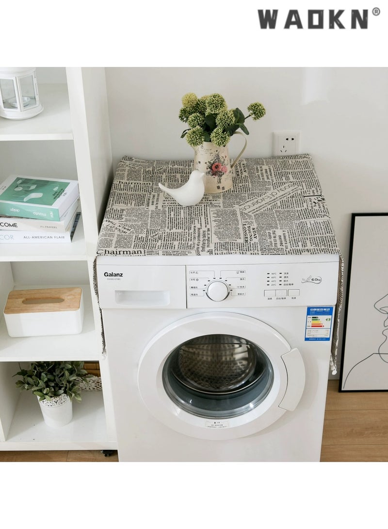 دبليو أيه أو كي أن فريدة من نوعها ورقة الطباعة وغسالة الغطاء ، مثالية باب واحد حامي الغبار ، ساحرة متعددة الوظائف ديكور المنزل الغطاء ، وتعزيز الشعور الجمالي من غسالة أزياء . - Image 3