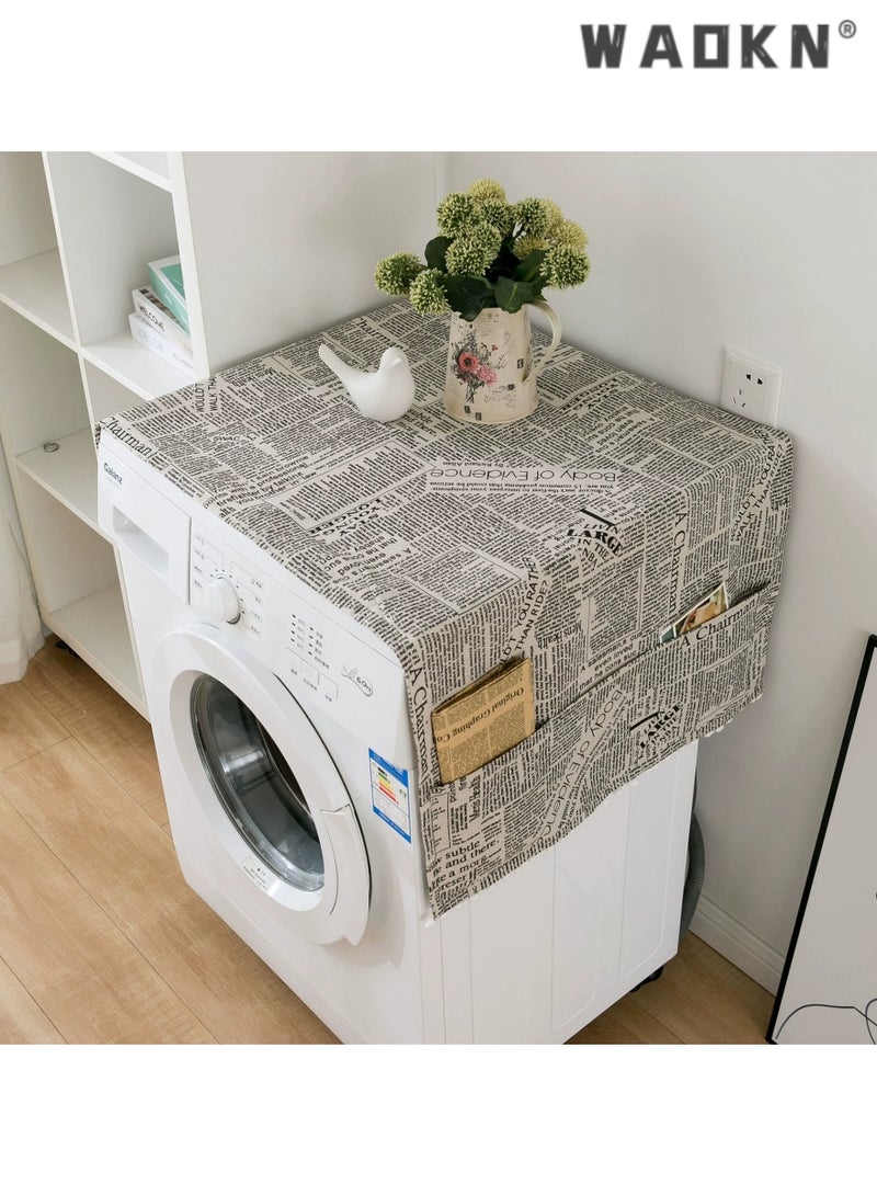 دبليو أيه أو كي أن فريدة من نوعها ورقة الطباعة وغسالة الغطاء ، مثالية باب واحد حامي الغبار ، ساحرة متعددة الوظائف ديكور المنزل الغطاء ، وتعزيز الشعور الجمالي من غسالة أزياء . - Image 2