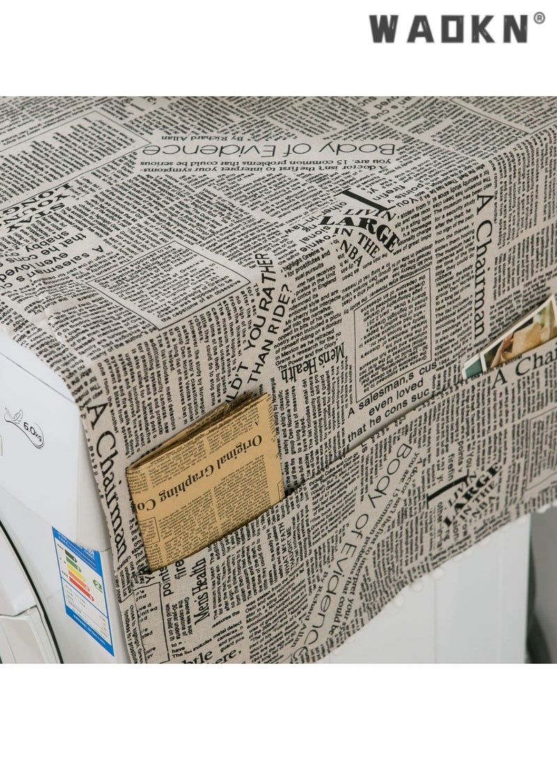 دبليو أيه أو كي أن فريدة من نوعها ورقة الطباعة وغسالة الغطاء ، مثالية باب واحد حامي الغبار ، ساحرة متعددة الوظائف ديكور المنزل الغطاء ، وتعزيز الشعور الجمالي من غسالة أزياء . - Image 4