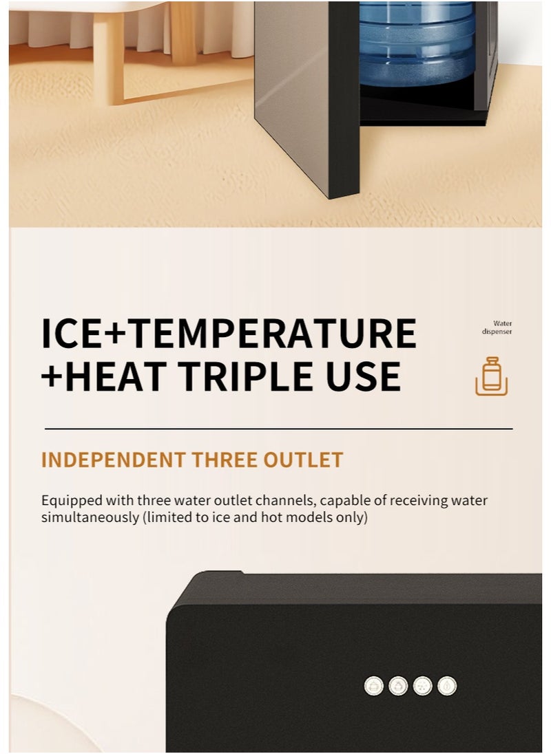 Hot & Cold Water Cooler for Home Office - Bottom Loading 5 Gallon Dispenser - Ideal 3 in 1 Water Cooler