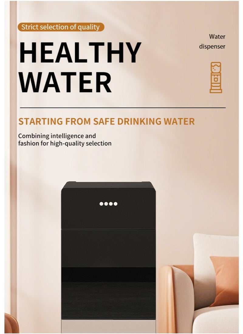 Hot & Cold Water Cooler for Home Office - Bottom Loading 5 Gallon Dispenser - Ideal 3 in 1 Water Cooler