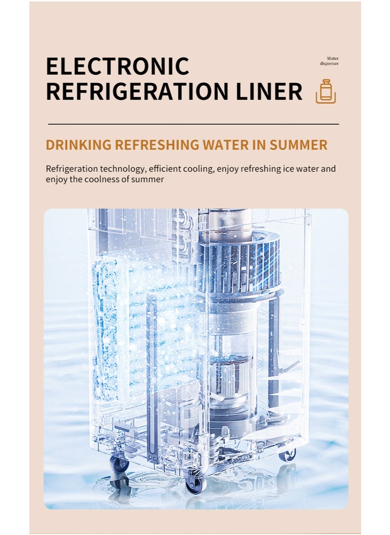 Hot & Cold Water Cooler for Home Office - Bottom Loading 5 Gallon Dispenser - Ideal 3 in 1 Water Cooler