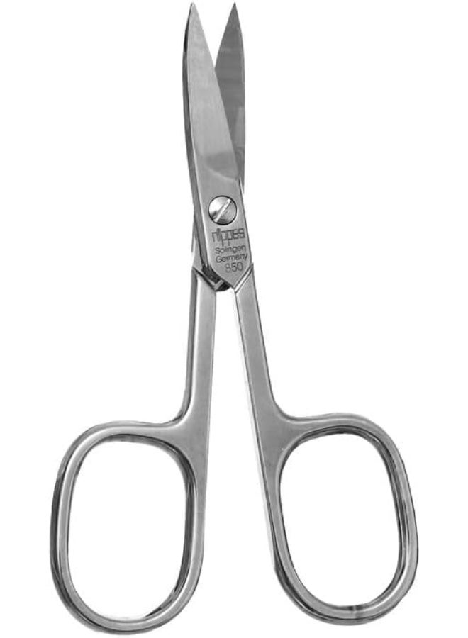 nippes Solingen Nail Scissors Nickel Plated (850) | Essential Tool For The Perfect Manicure | Made Of Hardened Nickel-Plated Steel | With A Stalk & Curved Tip - Image 2